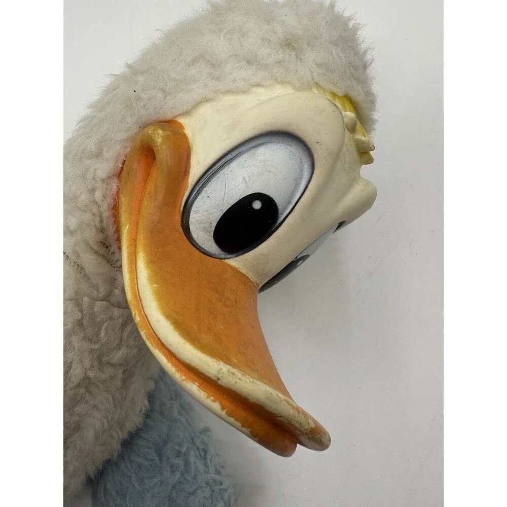 Vintage Walt Disney Productions DONALD DUCK Rubber Face Stuffed Plush Toy 12”